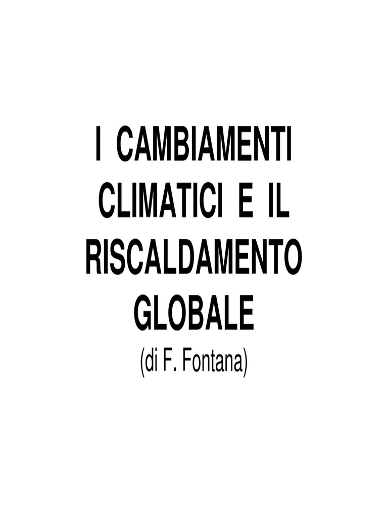 Power Point Cambiamenti Climatici | PDF
