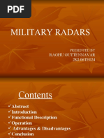 Military Radars: Raghu Guttennavar 2KL06TE024