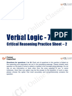LST Express - VL 07 - Critical Reasoning Practice Sheet-2