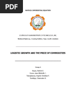 Math23: Differential Equation: Logistic Growth and The Price of Commodities