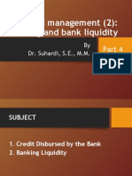Bank Fund Management (2) : Lending and Bank Liquidity: by Dr. Suhardi, S.E., M.M