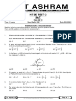 Iit Ashram: Ntse Test-3 SAT