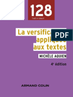 Michèle Aquien - La Versification Appliquée Aux Textes (4e Éd) - Jericho