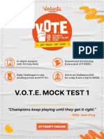 V.O.T.E. Mock Test 1: "Champions Keep Playing Until They Get It Right."