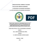 "EFECTO DEL HUMUS EN EL RENDIMIENTO DEL CULTIVO DE VAINITA (Phaseolus Vulgaris L) Y SU APORTE EN LAS CARACTERISTICAS FÍSICO - QUÍMICAS DEL SUELO