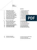 Daftar Nama Kelompok Biomedik III Kelas B