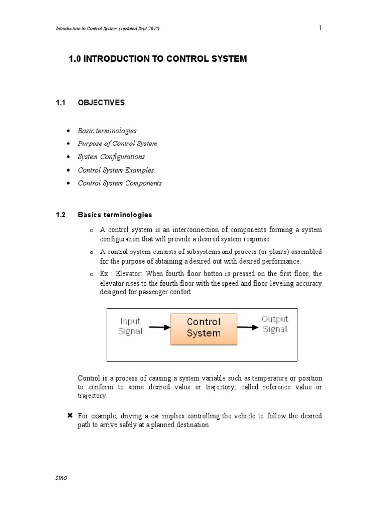 Introduction To Control System | PDF | Control Theory | Control System