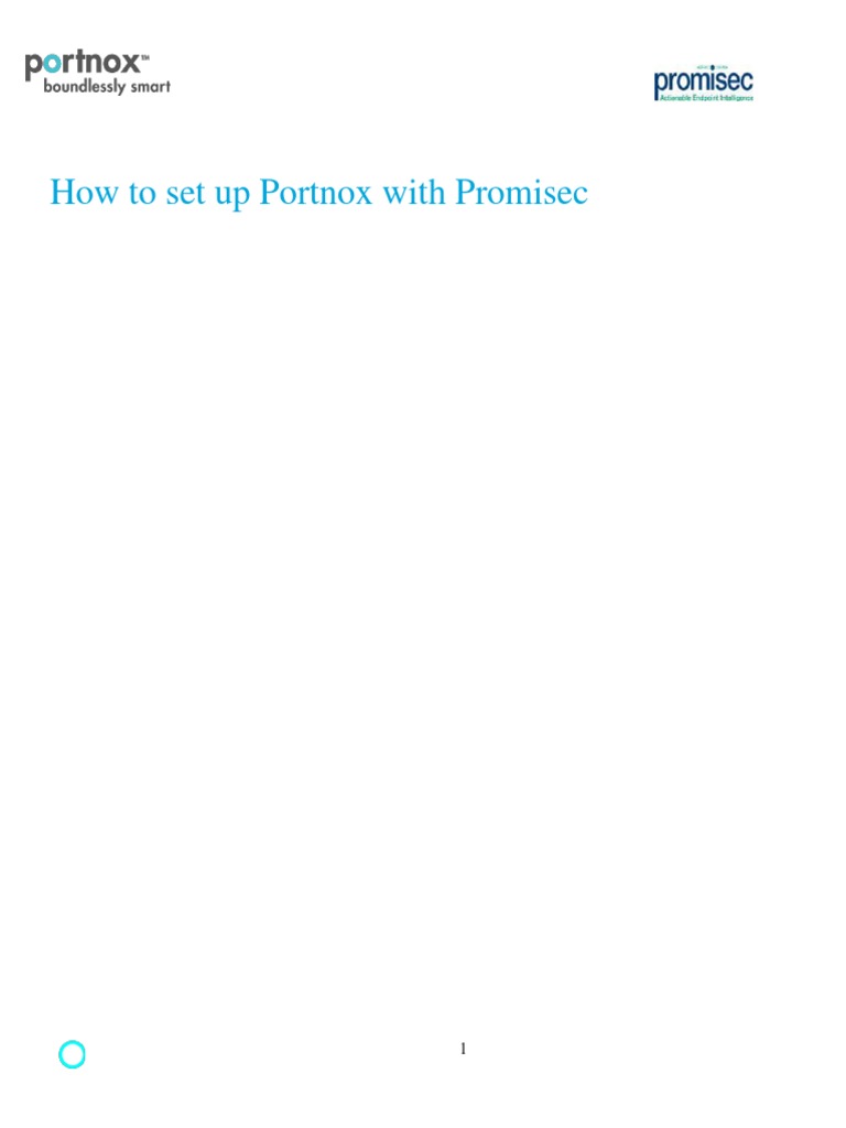 Portnox and Promisec Integration Guide | PDF | Computer Network ...