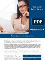 Bain Cover Letter Sample: Management Consulting Resume Sample