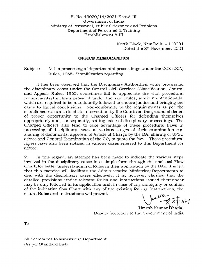 Simplification of CCA Rules PDF Brief (Law) Plea