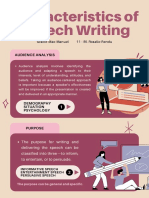 Characteristics of Speech Writing: Audience Analysis