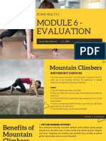 Pe and Health 1: Module 6 - Evaluation