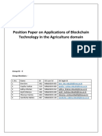 Blockchain Applications in Agriculture Domain Position Paper