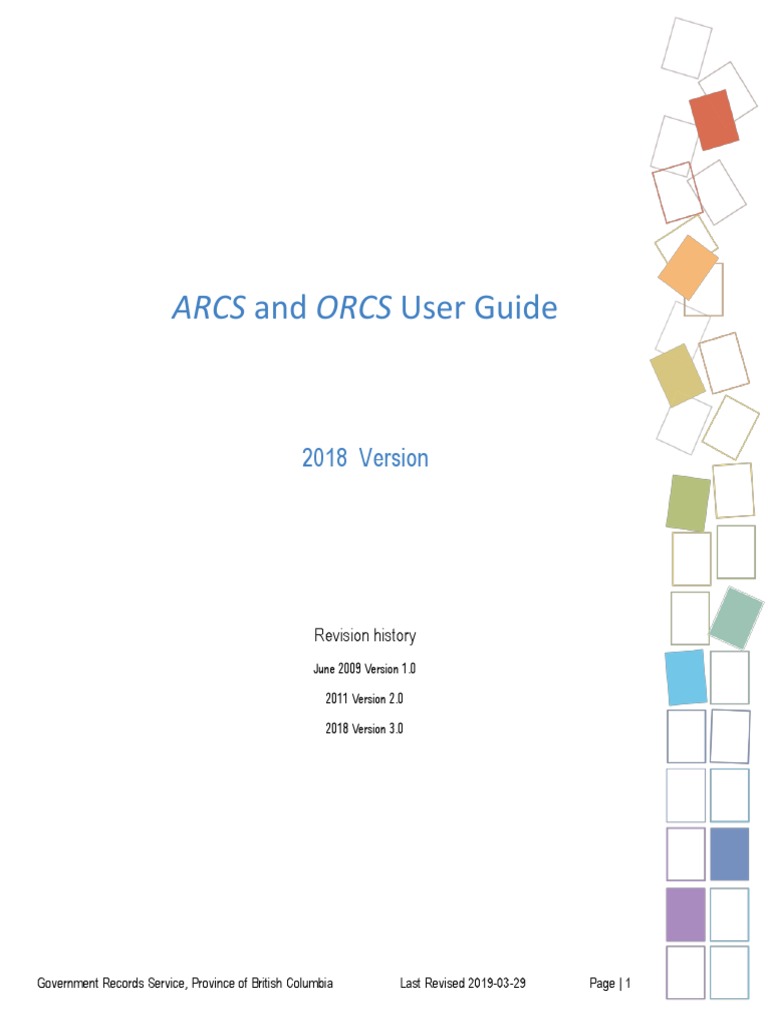 BC ARCS and ORCS User Guide | PDF | Records Management | Computer File