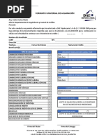Formato Universal de Aclaración