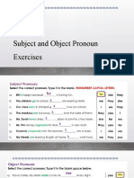 Unit 11 - Grammar Exercises. Pronouns
