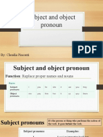 Unit 11 - 04 Subject and object pronoun
