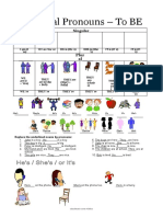 Personal Pronouns - To BE: Singular