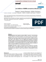 Cloroquina es un potente inhibidor de la infeccion y propagacion del SARS coronavirus