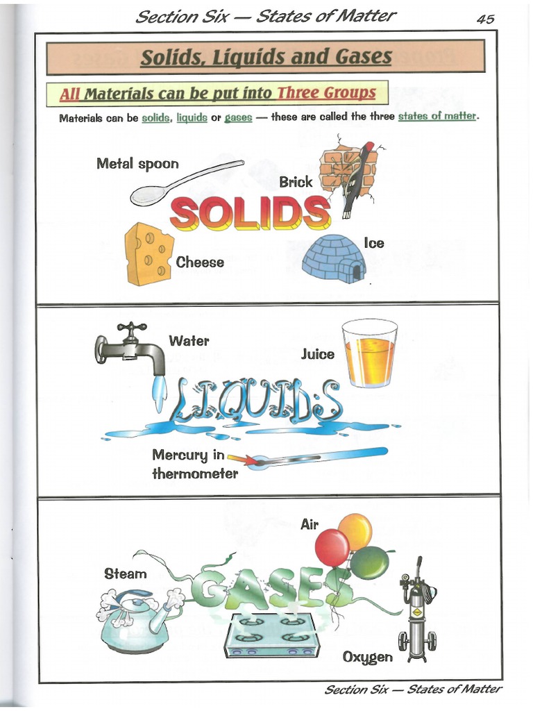 Solids Liquids Gases PDF