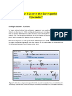 Locate Earthquake Epicenter Using Seismic Stations