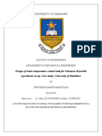 University of Zimbabwe Water Temperature Control Design