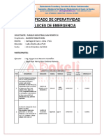 Certificado de Operatividad de Luces de Emergencia: Solicitante: Parque Industrial San Pedrito Ii