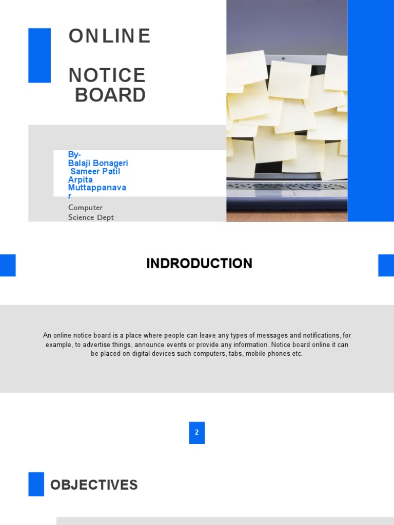 Design and Development of an Online Notice Board System PDF