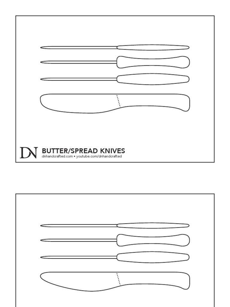 Butter Knives Templates PDF