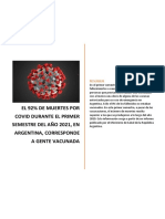 Argentina, primer semestre del 2021: El 92% de Muertes por Covid-19 Corresponde a Gente Vacunada