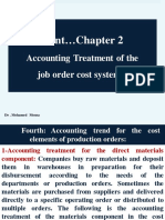 Cont Chapter 2: Accounting Treatment of The Job Order Cost System