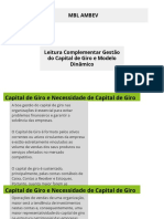 Leitura Complementar Gestão do Capital de Giro e Modelo Dinâmico