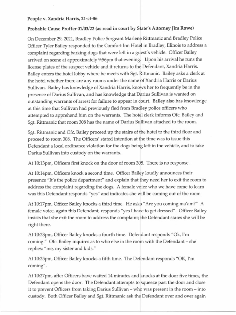 Court Document On Bradley, Illinois Officers Shot PDF