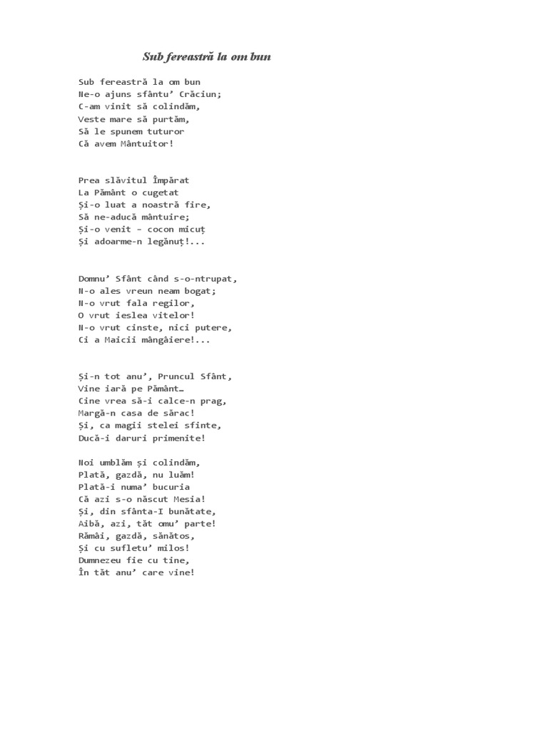 Sub Fereastra La Om Bun PDF