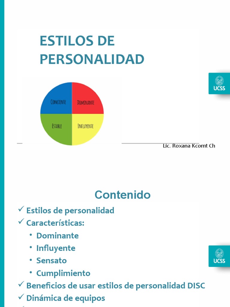 Estilos de Personalidad DISC - Complementario | PDF | Psicología ...