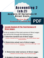 Analysis of Direct Wages Variance