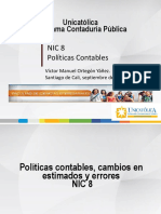 Políticas contables, cambios en estimados y errores según NIC 8