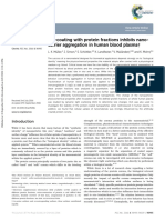 Pre-coating With Protein Fractions Inhibits Nanocarrier Aggregation in Human Blood Plasma