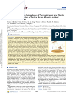 Nanoparticle Protein Interactions - A Thermodynamic and Kinetic Study of The Adsorption of Bovine Serum Albumin To Gold Nanoparticle Surfaces