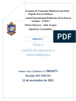 Análisis de Amenazas y Vulnerabilidades Defensa Integral II Luis J Zambrano D1 28624371