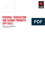 Personal Transaction and Savings Offsale