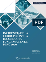 Incidencia de La Corrupcion y La Inconducta Funcional 2020