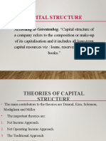 According To Gerestenbeg, "Capital Structure of