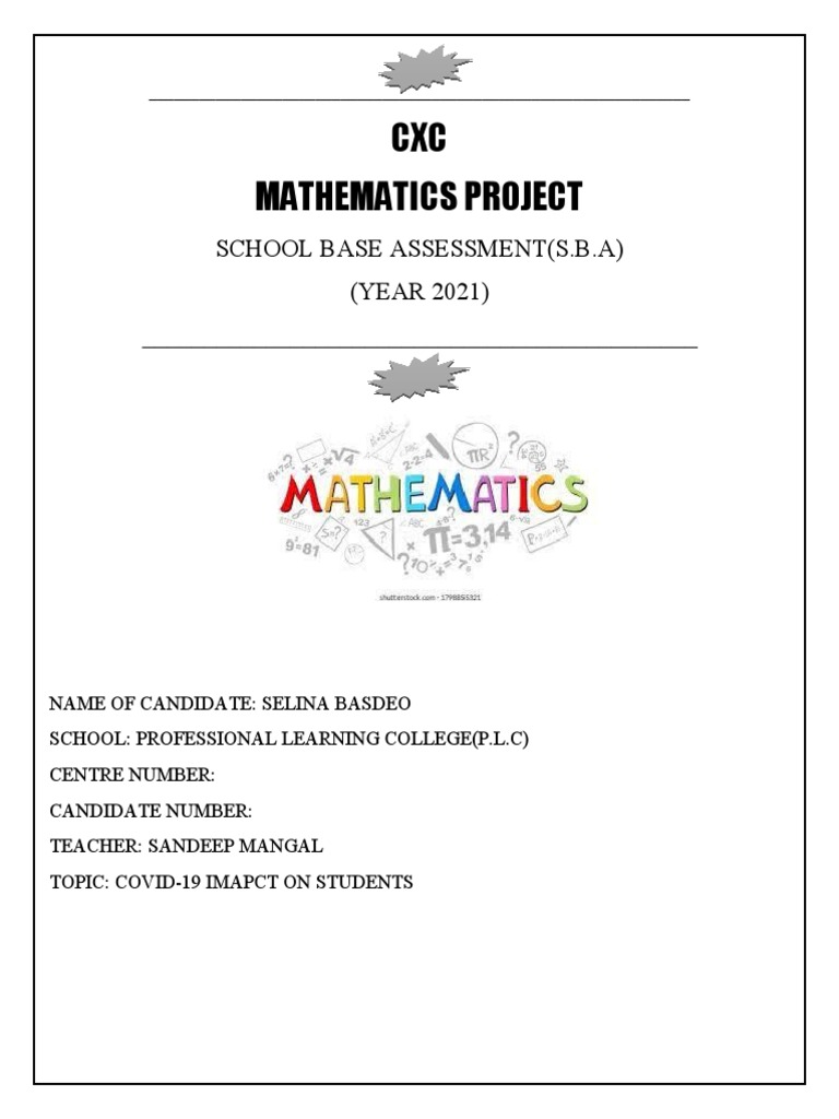 Mathematics S.B.a Cover Page | PDF | Business