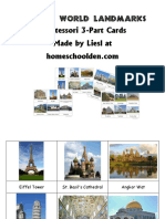 Famous World Landmarks: Montessori 3-Part Cards Made by Liesl at