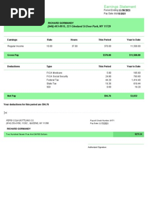 RICHARD paystub 