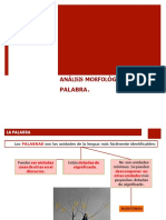 ANÁLISIS MORFOLÓGICO DE LA PALABRA (resumen teoría)