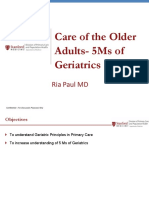 Care of The Older Adults-5Ms of Geriatrics: Ria Paul MD