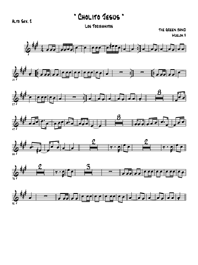Burrito Sabanero y Cholito Jesus Alto Sax. 2 PDF