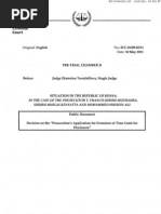 ICC Decision on the Prosecutions Application for Extension of Time Limit for Disclosure
